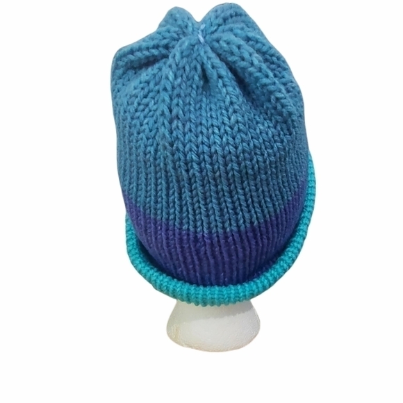 Hand Knit Reversible Unisex Toque - Picture 4 of 8